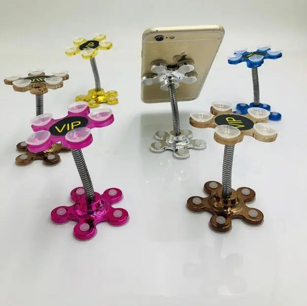 4pcs/lot Sucker Stand Phone Holder 360 degree Rotatable Magic Suction Jade