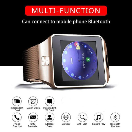 Bluetooth android smart watch with Camera Clock SIM TF Slot smartwatch - Shakefav.com