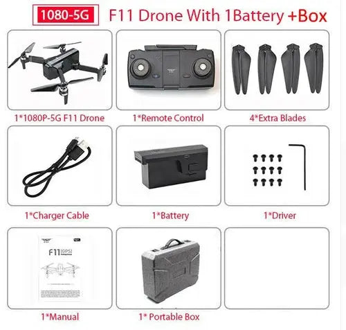 SJRC F11 PRO 2K HD Camera 5G WIFI FPV Foldable Drone, GPS Position - Shakefav.com