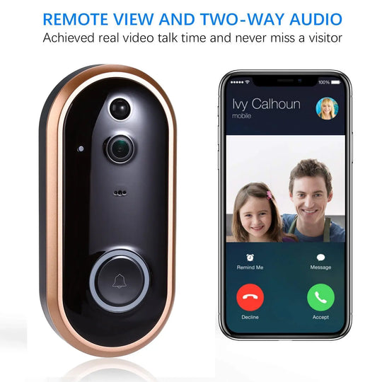 1080P Smart WIFI Doorbell Intercom Video Ring Door Bell With Camera IR - Shakefav.com