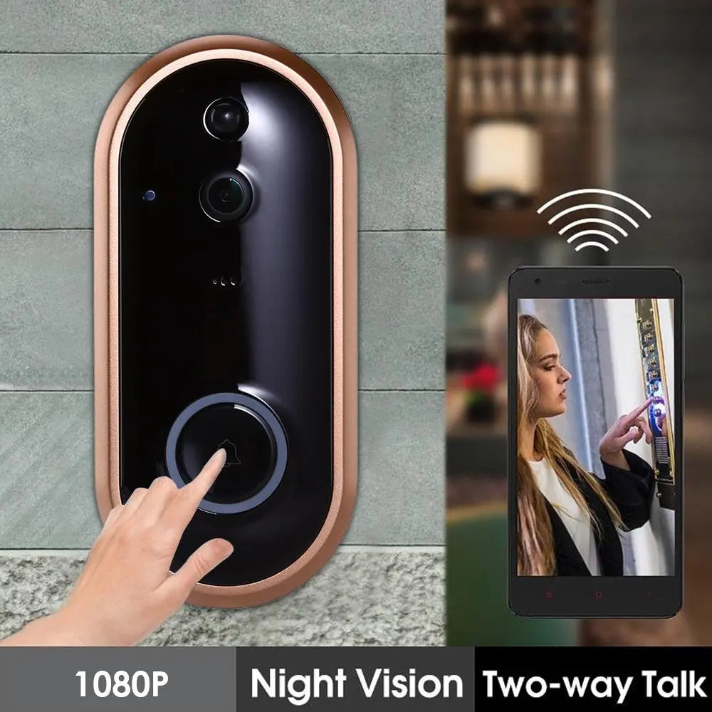 1080P Smart WIFI Doorbell Intercom Video Ring Door Bell With Camera IR - Shakefav.com