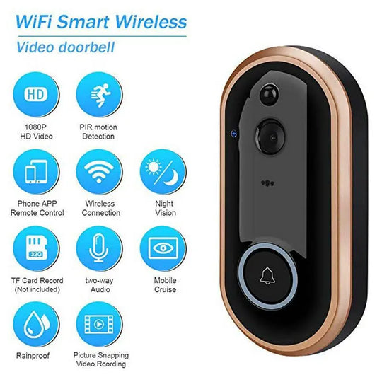 1080P Smart WIFI Doorbell Intercom Video Ring Door Bell With Camera IR - Shakefav.com