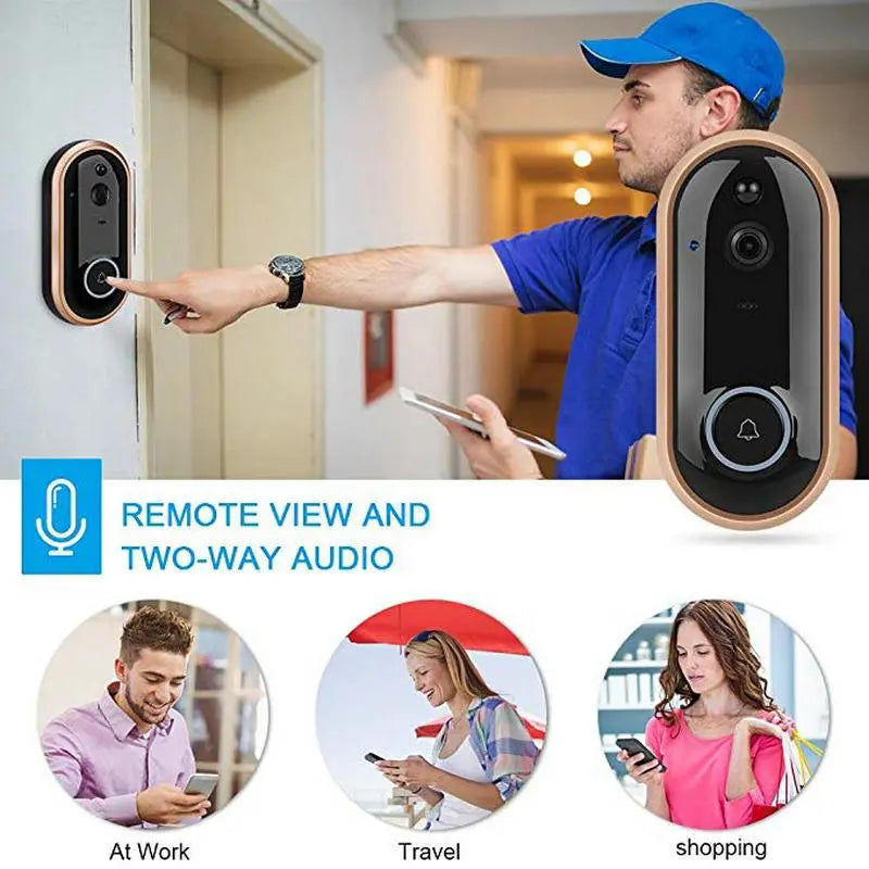 1080P Smart WIFI Doorbell Intercom Video Ring Door Bell With Camera IR - Shakefav.com