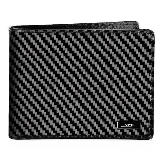 Real Flexible Carbon Fiber Bi-Fold Wallet Green Angel