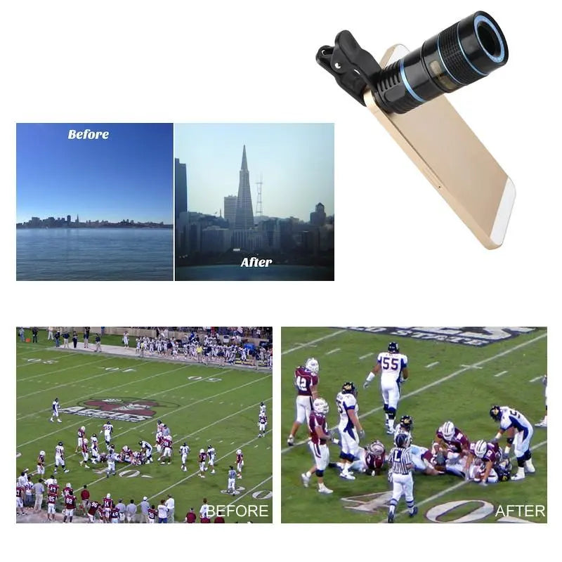 Telephoto PRO Clear Image Lens Zooms 8 times closer! For all Smart - Shakefav.com