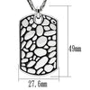 TK556 - High polished (no plating) Stainless Steel Necklace with No