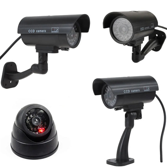 Dummy Camera Fake Security CCTV Dome Camera with Flashing Red Copper Hecuba